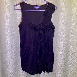 Vivienne, Vivienne Tam tunic/dress black with ruffle on 1 side Medium